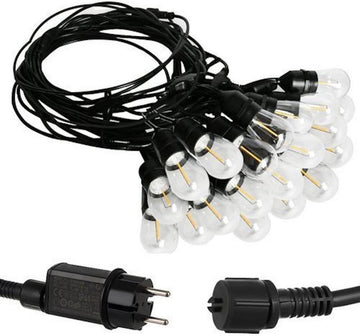 EASTWALL Lichtsnoer - Waterbestendig lichtsnoer voor buiten - Warm wit licht - Tuinlampjes - 11.6 meter prikkabel - Waterbestendig IP44 - Zwart