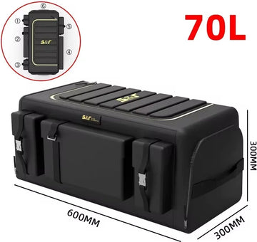Auto Kofferbak Organizer XL - Opslag - Met Deksel - Waterdicht - Universele Auto Kofferbak Organizer - 70l - 60x30x30 - Opbergdoos - Oxford Doek - Opvouwbaar - Achterbak - Auto Accessoires