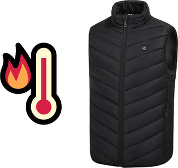 MOZY - Elektrische Bodywarmer - Zwart - Maat XL - tot 45 °C - Wasmachine Bestendig - 3 Niveaus - Zonder Powerbank - Verwarmde Bodywarmer - Unisex - Dames en Heren - Verwarmd Vest - Thermo Vest