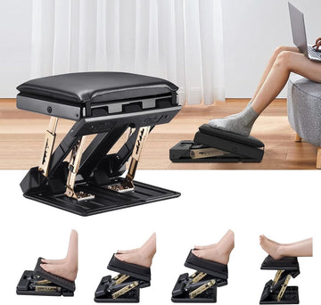 Voetsteun, ergonomische voetensteun, instelbare voetenbank onder bureau, antislip, in hoogte verstelbare voetenbank, voetenbank voor bureau, kantoor, thuis, op reis
