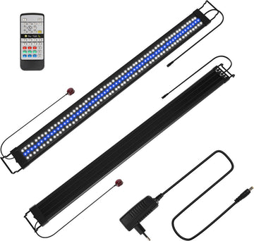 45W LED aquarium met timer schelpdieren RGB decoratie waterdicht, 120-150CM,Incl. Afstandsbediening