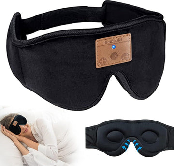 Slaapmasker met Bluetooth hoofdtelefoon - slaaphulp voor volwassenen en kinderen - ruisonderdrukkend - goede nachtrust - zwart