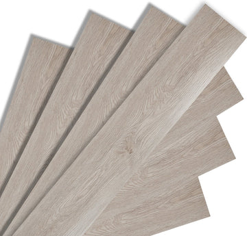 PVC laminaat zelfklevend - 42 stuks - 5,85 m² - PVC-vloerbedekking- PVC vloeren - vinylvloer- Vinyl vloeren- Natuurlijk - 91,5 x 15,2 cm x 1.5 mm - dikte 1.5 mm -Witte eik