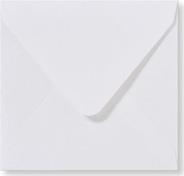 C&C 1000 Luxe vierkante enveloppen - Wit - 14x14cm - 120 grams - 140x140 mm vierkant met gegomde puntklepsluiting