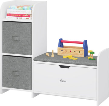 Boekenkast Kind - Boekenrek – Speelgoedkast - Boekenplanken – Boekenstandaard - Opbergkast Kinderen - Speelgoed - Opbergbank & Speelgoedkist - Hout