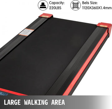 Loopbanden voor onder het bureau Werkende loopbanden voor hardlopen, Led-loopband voor thuis Hardlopen Machine met afstandsbediening, 1-6,0 km/u Snelheid Draagbare slanke loopband Oefening bin