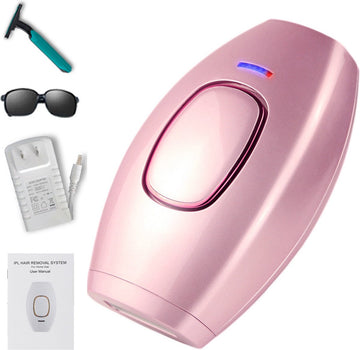 Laser Ontharingsapparaat Incl. Scheermes & UV-Zonnebril - Epileerapparaat Dames - Epilator - IPL Ontharingsapparaten - Roze