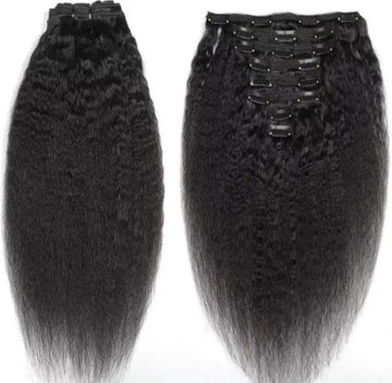100% human hair echte mensen haar, remy hair, Haar extensions hairextensions haarextensions zwart met lichte krullen 40 cm lang