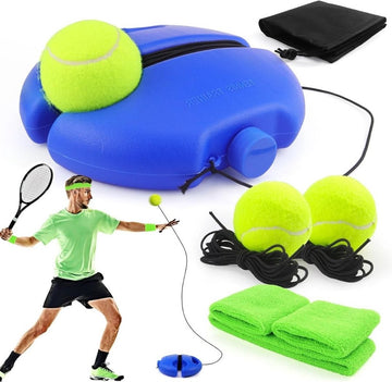 Tennispaal - Swingball - Tennis Paal Met 2 Ballen - Tennispaal Swingbal - Tennispaal Kinderen En Volwassenen – Tennis Trainer – Voor In de Tuin - Oefening