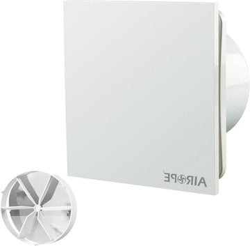 Badkamer Ventilator 100mm - VMC luchttrekker met terugslagklep - laag stroomverbruik - voor badkamer keuken - kantoor toilet - stil
