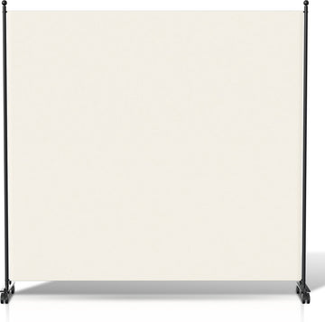 Kamerscherm op wielen met 1 panelen - 187 x 181 cm - Kamerverdeler Tuin Spaanse Muurscheiding Beige