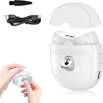 Automatische nagelknipper met licht USB-oplaadbaar - Elektrische nagelvijl voor kinderen, ouderen, volwassenen