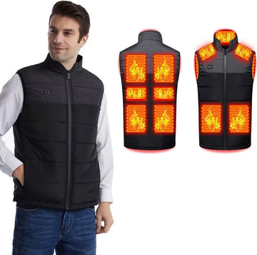 Xerolax Verwarmde Bodywarmer - Heated Vest - Elektrische Bodywarmer - Jas - Winter - Oplaadbaar - Unisex - Maat XL - Grijs