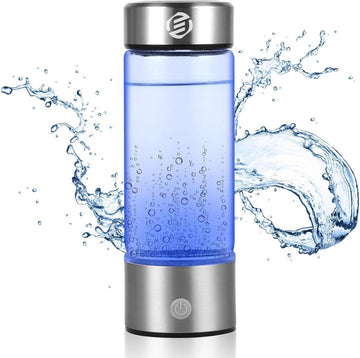 Equivera Hydrogen Waterfles - Hydrogen Generator - Hydrogeen Water - H2 + Hydrogeen - Draagbare Drinkfles - Gezondheid - Incl. E-Book