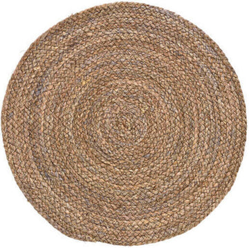 6x Placemats rond rotan handgemaakt 38 cm - Natuurlijke placemats/onderleggers tafeldecoratie - Tafel dekken