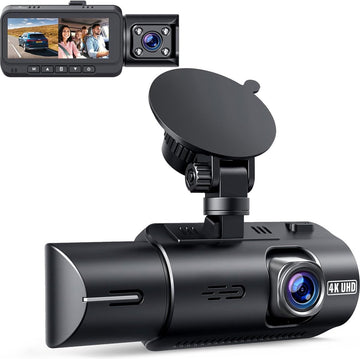 Dashcam - Dashcam Voor Auto - Dashcam Voor Auto Voor En Achter - 4K - Infrared Night Vision