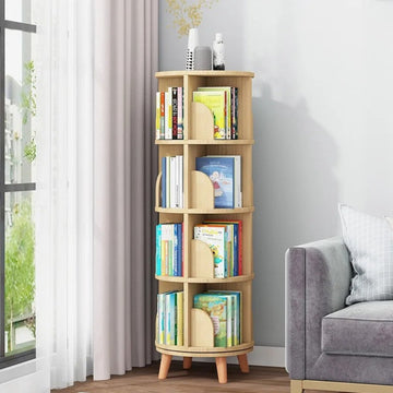 Boekenkast Kind - 134 x 46 x 46 Cm - Boekenrek - 4 Laags - Kinderkamer - Hout