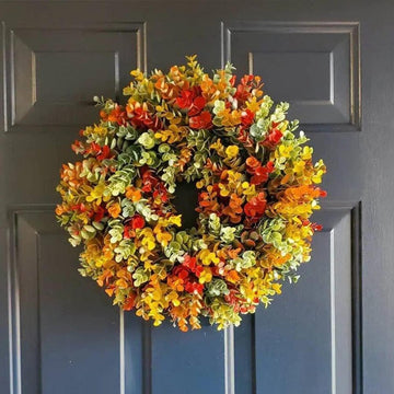 Herfstkrans blad cirkelslinger 30 cm huisdeur bruiloft muur thuis decoratie herfst krans