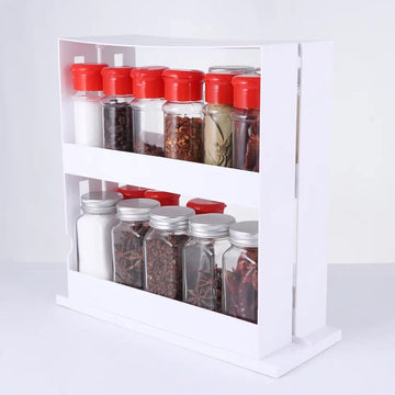 Keuken kruiden organizer - Rek - Staand - Keukenkast - Uitschuifbaar - Kruidenrek - Opbergsysteem - Opbergen - Kruidenhouder - Draaibaar