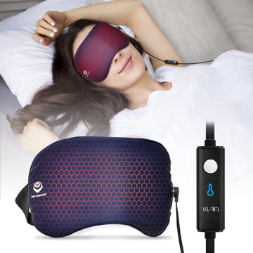 Verwarmd oogmasker met 3 niveaus temperatuurregeling - Warm oogmasker voor droge ogen en slaap - Verwarmingskussen voor blefaritis en donkere kringen - MGD Oogmasker
