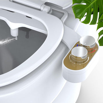 Intrekbare zelfreinigende bidet opzetstuk voor toilet - dubbele sproeiers - instelbare waterdruk - achterzijde reiniging - warm water - hygiënisch - Taharet - wc-opzetstuk