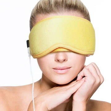 Equivera Verwarmd Oogmasker - 5 Standen - Geel - Elektrisch Oogmasker - Oogmasker - Oogmasker Wallen - Slaapmasker - Droge Ogen