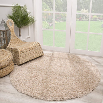 Loca Shaggy Vloerkleed Beige - 240 CM - Vloerkleed Hoogpolig - Tapijt Woonkamer, Slaapkamer