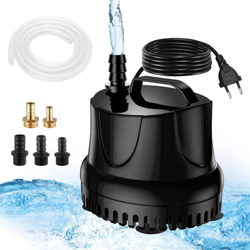 Mini dompelbaarwaterpomp 25W 1500L/u - fontein zwembad tuinwater vistank aquarium - zwart