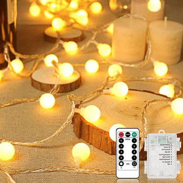 Kerstverlichting Led-lichtsnoer buiten batterij 105 m 100 leds lichtketting binnen buiten afstandsbediening 8 modi waterdicht Kerstverlichting bruiloft Kerstmis balkon