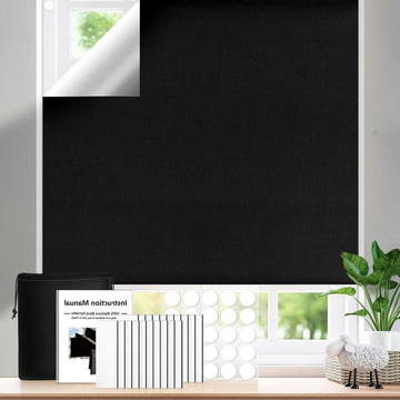 Draagbare verduisteringsgordijn 300x145cm - Op maat gesneden - Verduisteringsmateriaal - Stok op raam - Verduisteringsgordijnen voor slaapkamer - Kinderkamer - Loft - Reizen - Camper - Auto verduisteringsgordijn zuignappen