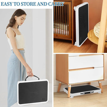 Opstapkruk 3-traps in hoogte verstelbaar - antislip platform - inklapbaar - kantoor keuken slaapkamer - 25 x 38 cm - wit