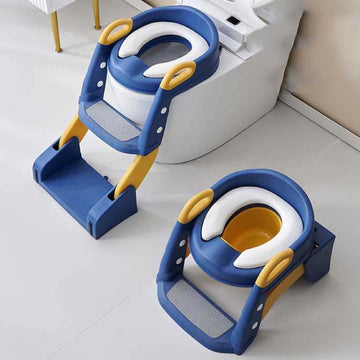 Wc Verkleiner 2-in-1 - WC verkleiner met Trap - Wc trainer - Zachte Zitje - Opvouwbaar wc bril - Zinderlijkheids training kind-