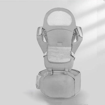 Baby draagzak, 6 in 1 baby draagzak, baby draagzak met heupzitting, lendensteun, ergonomische, verstelbare en afneembare baby draagzak voor winkelen, wandelen