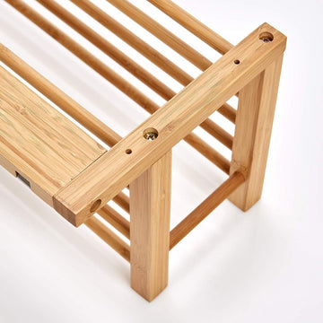 Wandkapstok van bamboe 60 x 24 x 24 cm - HTML content nodig kapstok hangend met plank