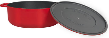 COMBEKK - Sous-Chef - Gietijzeren Braadpan - 24CM - Rood