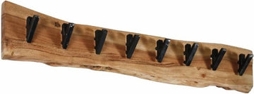 Kapstok Edge 8 Haaks Acacia Naturel 90cm