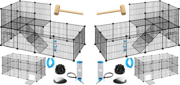 Konijnenhok Binnen - Konijnenhok - Konijnenren - Konijnenkooi – Dierenhuis – Konijnen Kooi – Dierenverblijf - Kattenbench - Kattenren Buiten en Binnen - Kattenkooi - 144 x 72 x 36 cm