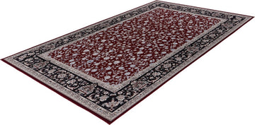 Lalee Dunya klassieke vloerkleed digitaal geprint karpet perziche motief laagpolige tapijt antislip rug wasbaar 160x230 cm rood