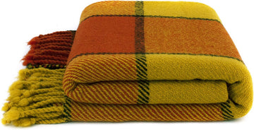 Alenika Wollen Plaid Red Ivanna - 100% Zuivere wol deken - 150x200cm - 1500g