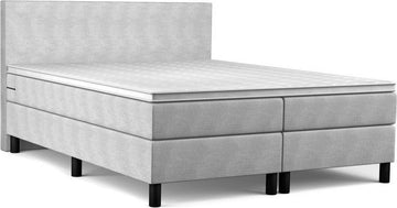 Boxspring Basic - 140x200 cm - Pocketvering - Stof Grijs