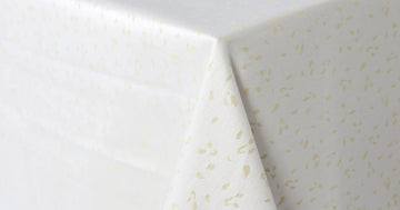 Damast Tafelkleed Rio Goud, 300x160cm, De Witte Lietaer