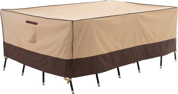 Tuinmeubelhoes, robuuste beschermhoes voor tuinmeubelen, snijbank, waterdicht, sneeuwbescherming, UV-bestendig zeil, weerbestendig in zomer en winter, 200 x 160 x 74 cm