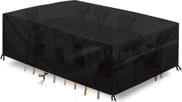 Afdekking voor tuinmeubelen, afdekzeil, tuinmeubelen, beschermhoes voor tuinmeubelen, waterdicht, winddicht, anti-UV, stofdicht, Oxford-weefsel, voor outdoor, bank, tafel, meubelsets, 230