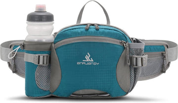 Waterbestendige heuptas met waterfles houder - grote capaciteit - hond wandelen - reizen - sport - Blauw L