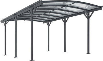 Terrasdak / Carport - Boogdak - 5 x 3 m - Donkergrijs