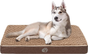 Wasbaar orthopedisch hondenmatras - afneembare hoes - hondenbed voor grote en middelgrote honden - 90 x 60 x 7,5 cm - bruin dog bed pouch