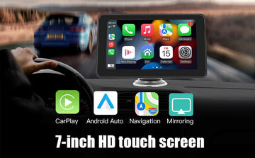 7 inch Scherm geschikt voor Apple Carplay en Android Auto - Draadloos Autoradio Dongle - Bluetooth Multimedia Player