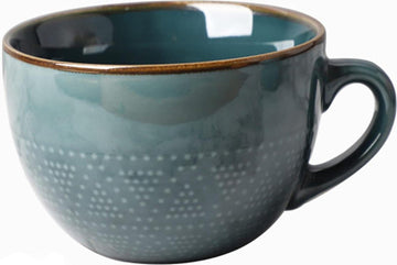 Grote 700 ml theekop keramische cappuccinokop jumbomok soepkom handvat - mok met lepel porselein soepkommen met oor
