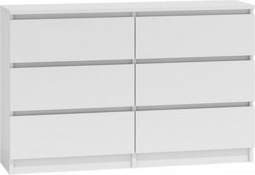 Ladekast Wit 120cm - Commode- 6 lades-Ladekastje