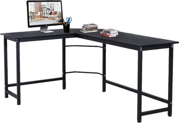Hoekbureau - Bureau - Schrijftafel - Computerbureau - Bureautafel - Opslagruimte - 168 x 120 x 75cm - Zwart